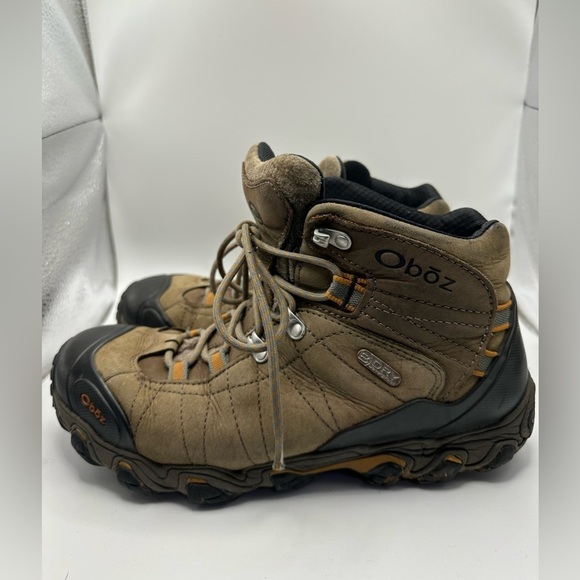 Oboz BRIDGER Mid Hiking Boots B-Dry Waterproof Brown Men\'s Size 9 main image 5